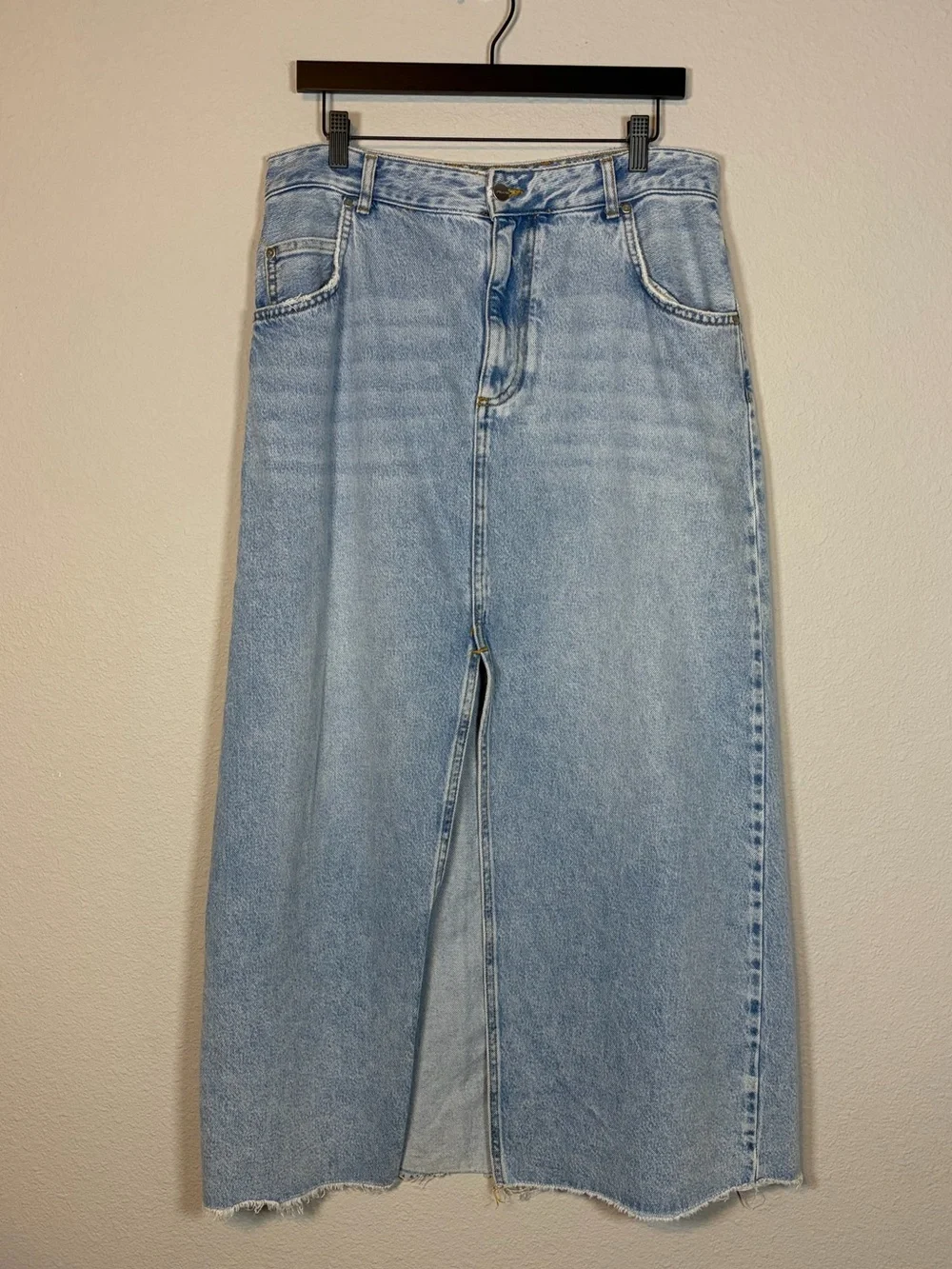 Pilcro Madi Front-Slit Denim Maxi Skirt - Size 14 - Picture 6 of 9